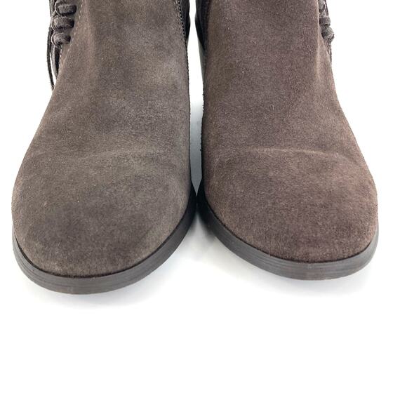 Reaction Kenneth Cole Womens Rowdy Gray Suede Fringed Ankle Boots Size 7 - Picture 3 of 10